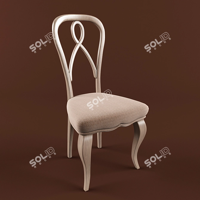 Elegant Eloée Chair: Artistic Flair! 3D model image 1
