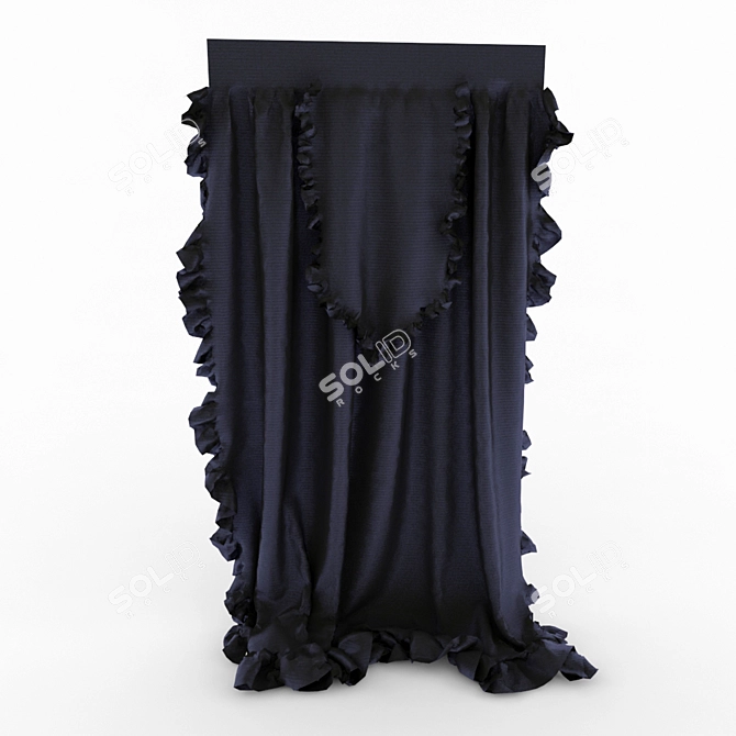 Contemporary Drapes: Stylish and Chic 3D model image 1