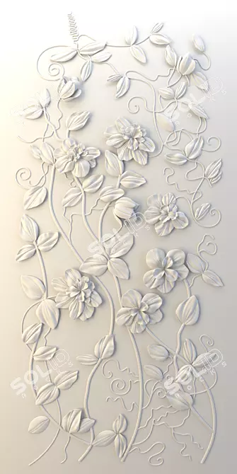 Eternal Blooms: Elegant Floral Decorations 3D model image 2
