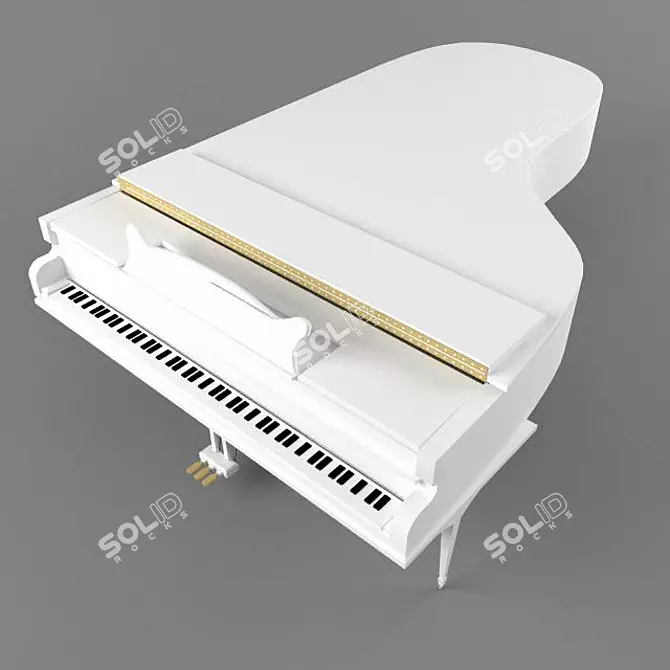 Elegant Grand Piano 3D model image 1