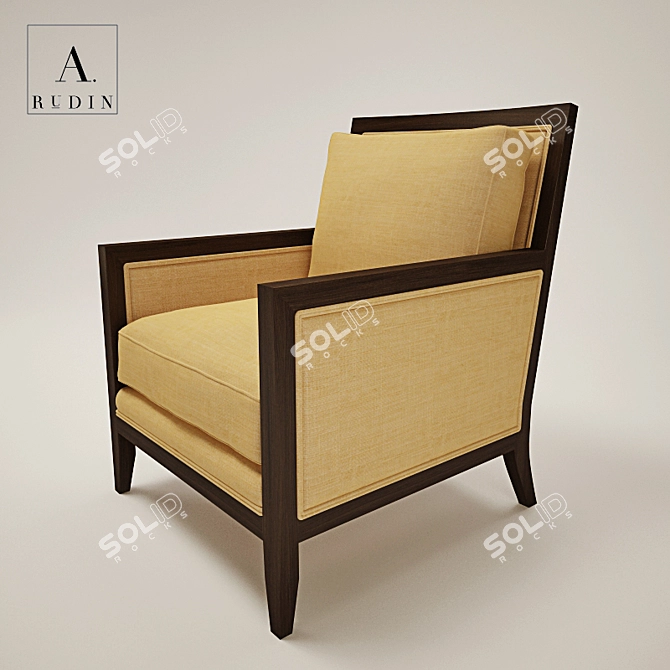 Luxury Armchair: A Rudin 636 3D model image 1