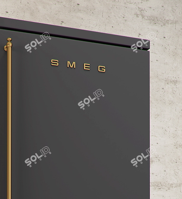 SMEG FA800AO Fridge: Sleek & Spacious 3D model image 2