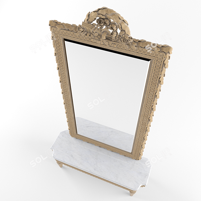 Alexandra Collection Mirror 3D model image 2