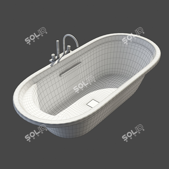 Delafon LOVEE Recessed Bath 3D model image 2