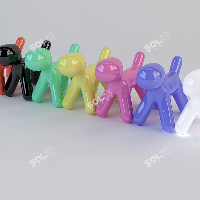 Plastic Decorative Dogs 3D model image 1