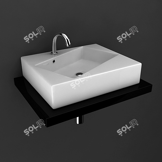 Sleek Tabletop Washbasin: Modern Design 3D model image 1