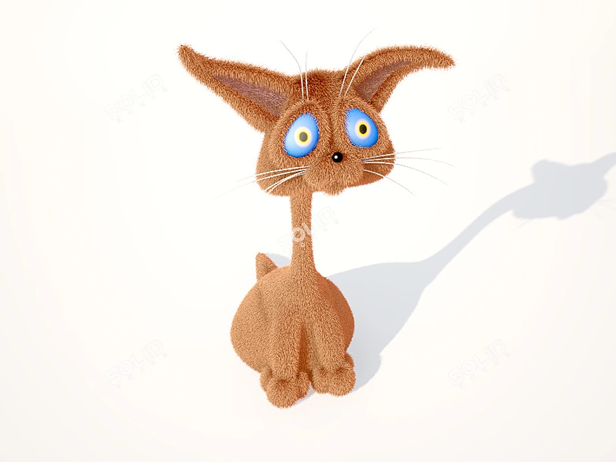 Soft Plush Kitty Toy 3D model image 2