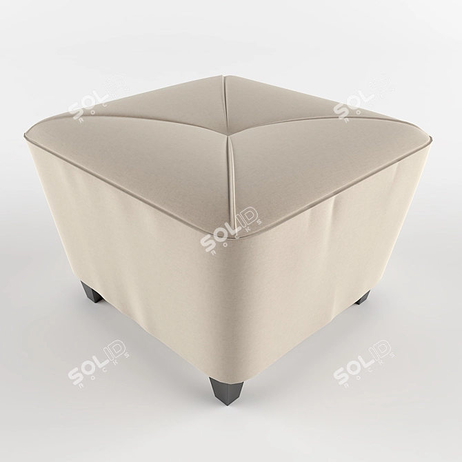 Cozy Fabric Pouf: Instant Comfort & Style 3D model image 2