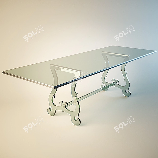 Elegant Fratino Dining Table 3D model image 1