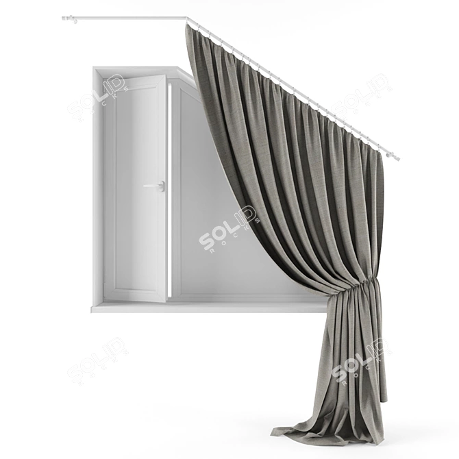 Sloped Window Blind 3D model image 1