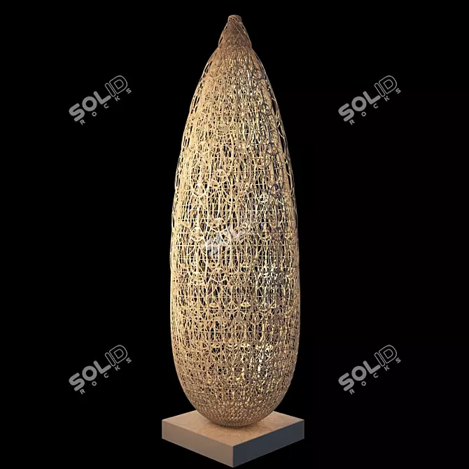 Arabesque Big Flame Glass Floor Lamp 3D model image 1