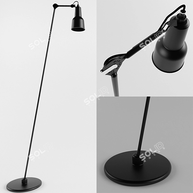 Swivel Arm Floor Lamp 3D model image 1