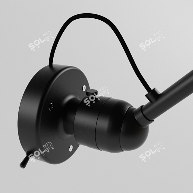 Graceful Adjustable Wall Lamp 3D model image 2