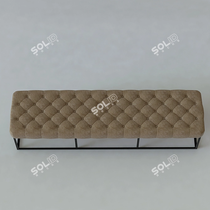 Eichholtz York Leather Bench 3D model image 2