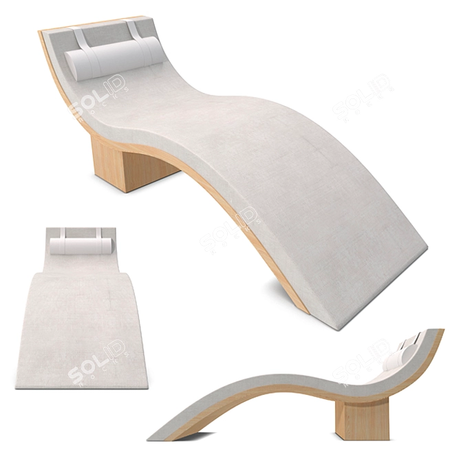 Sleek Sunbed for Ultimate Relaxation 3D model image 1