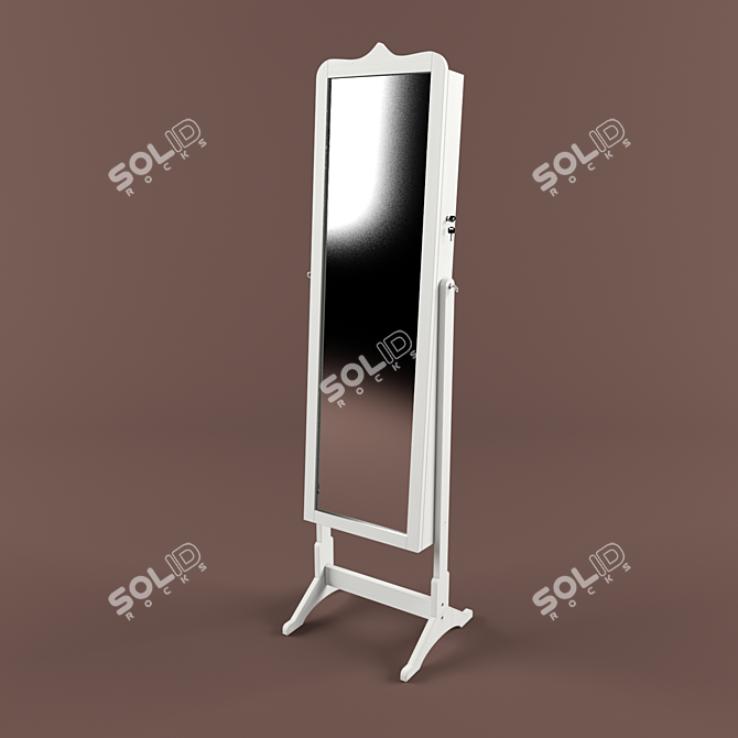 Mirrored Storage Vanity: MDJ03 3D model image 1