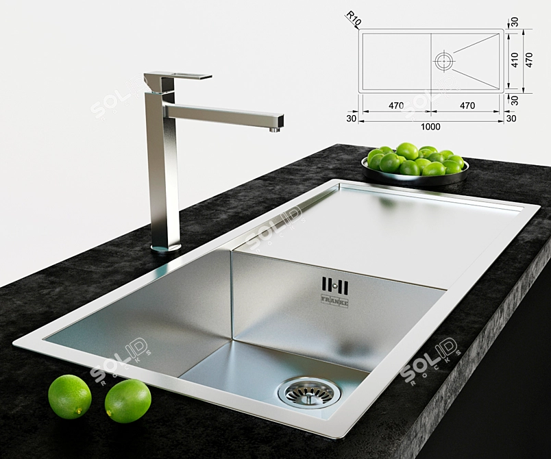 Franke Planar Sink & Faucet Set 3D model image 1