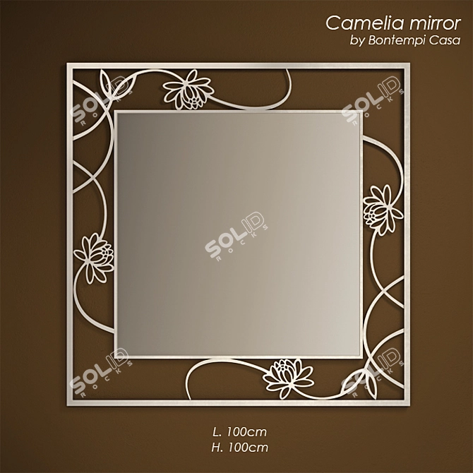 Elegant Camelia Mirror - Bontempi Casa 3D model image 1