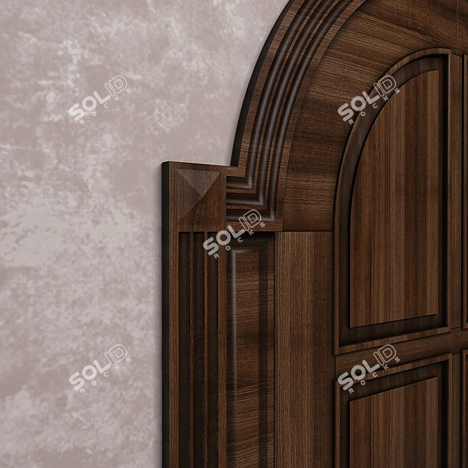 Elegant Vintage Door 3D model image 2
