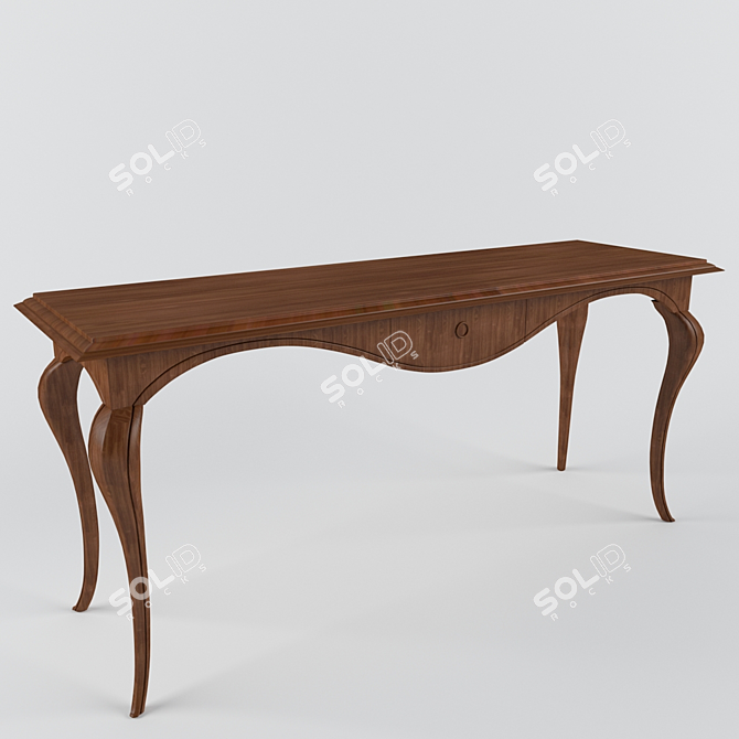 Classic Console Table - L150 W45 H75 3D model image 1