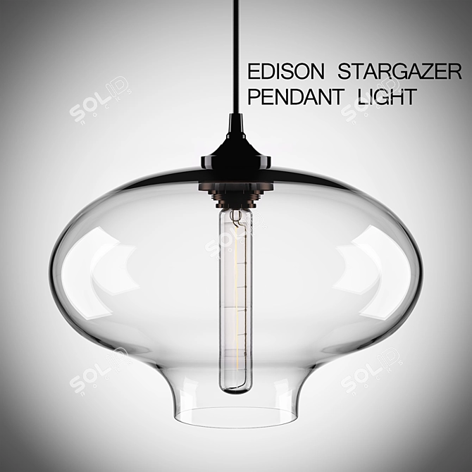 Glamorous Edison Stargazer Pendant 3D model image 1