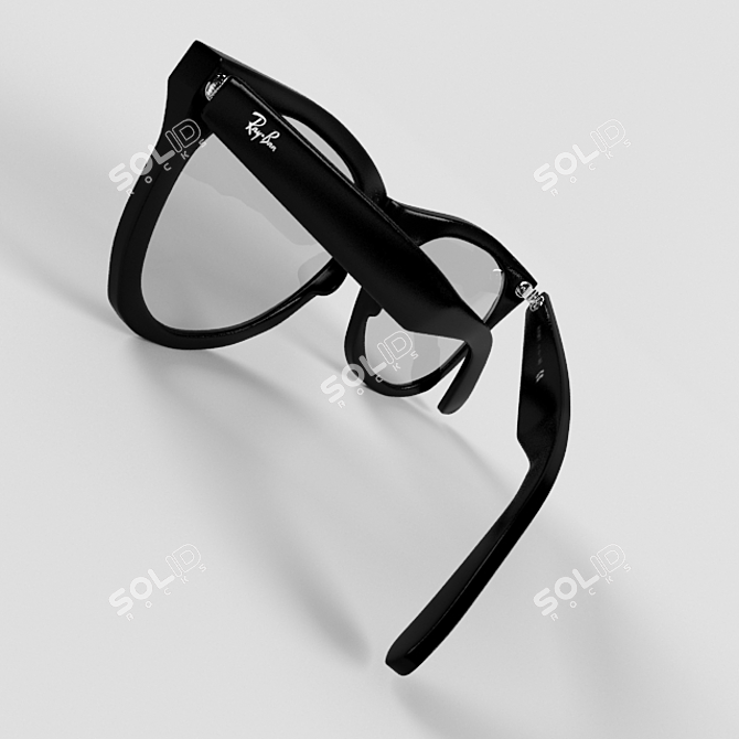 Stylish Ray Ban Sunglasses 3D model image 2