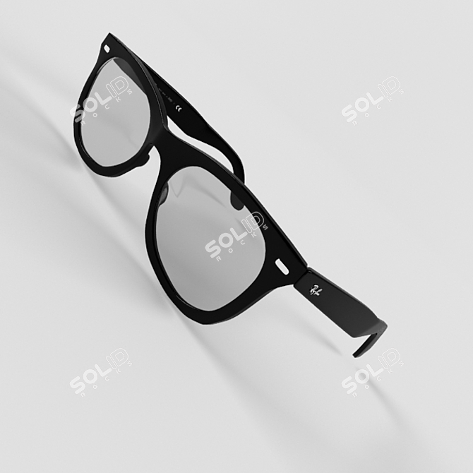 Stylish Ray Ban Sunglasses 3D model image 3