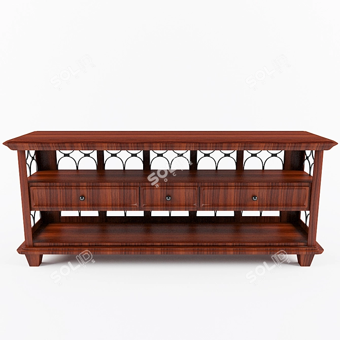 Classic TV Stand 3D model image 1