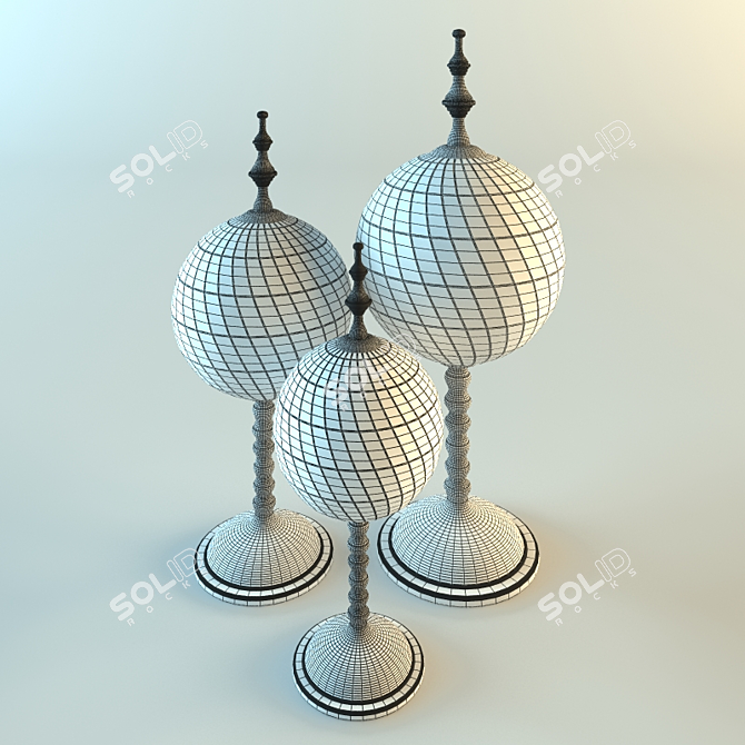 Elegant Eichholtz Leonardo Decor Set 3D model image 3