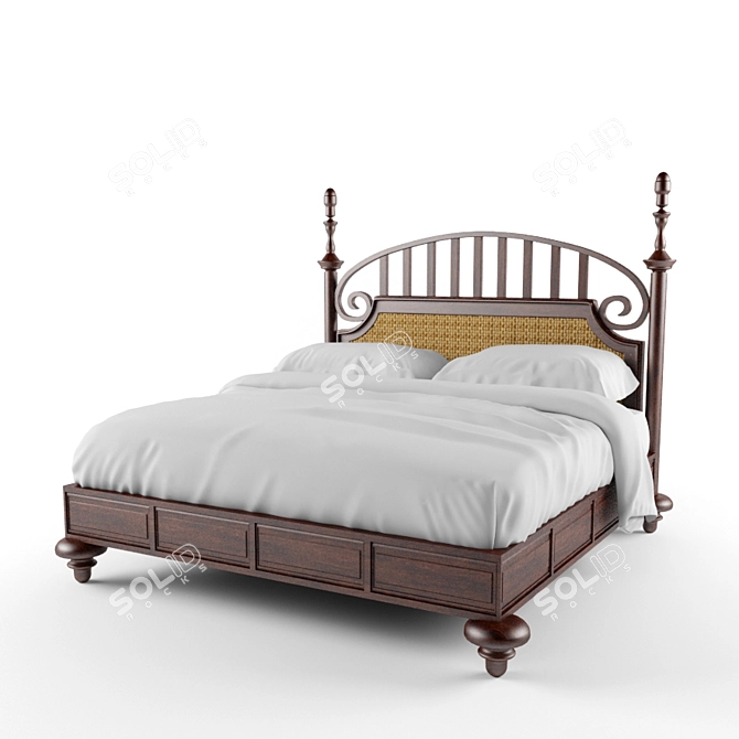 Cozy Dream Bed 3D model image 1