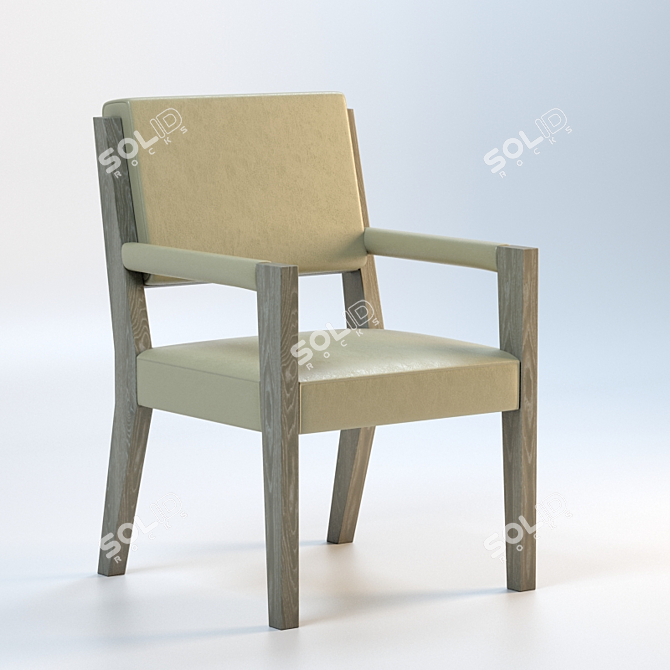 Elegant Velvet Dining Chair 3D model image 1