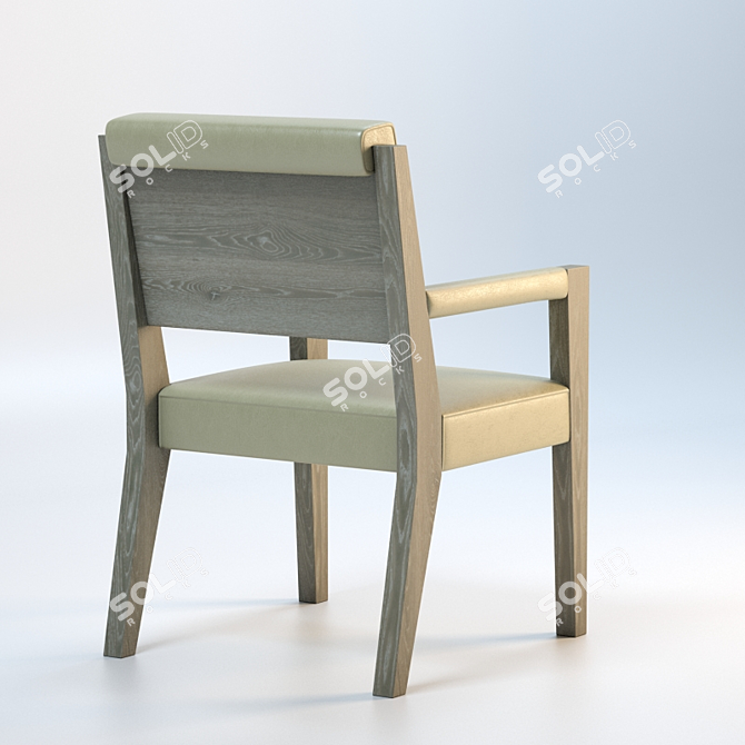 Elegant Velvet Dining Chair 3D model image 2