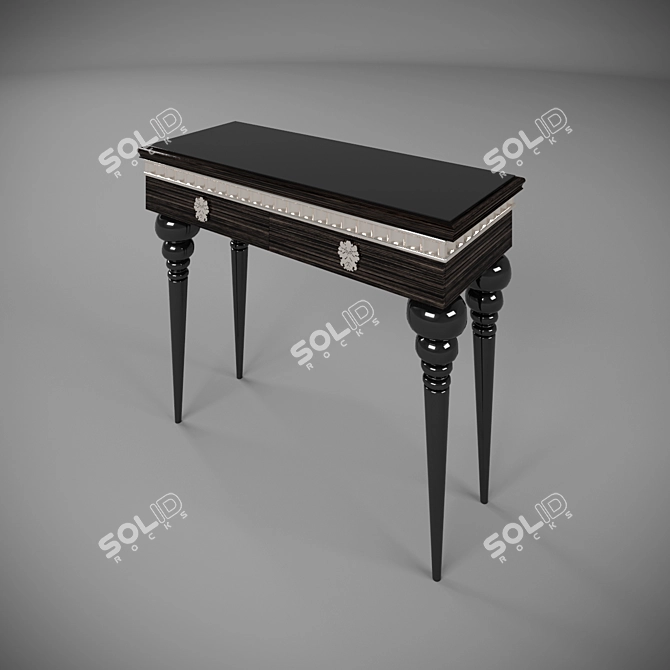 Elegant Deco Desk 3D model image 1