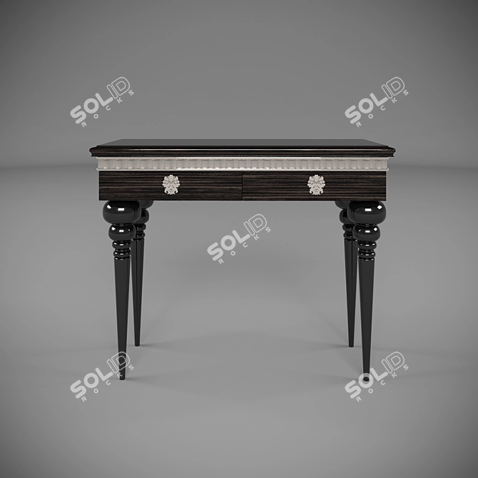 Elegant Deco Desk 3D model image 2