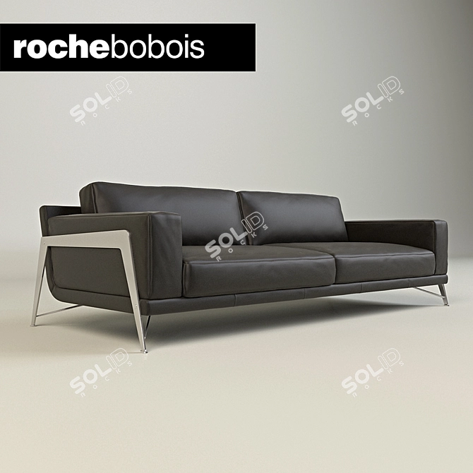 Elegant French-made Roche Bobois Axiome Sofa 3D model image 1