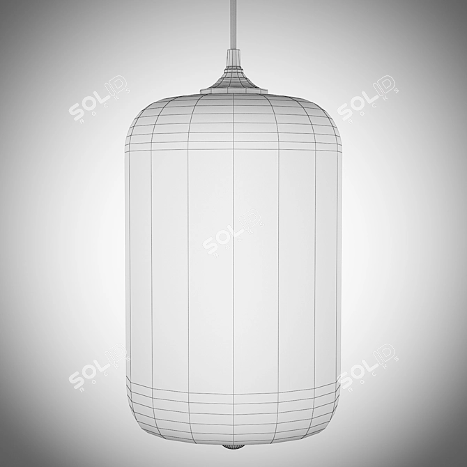 Industrial Glamour: Edison Pod Pendant 3D model image 2