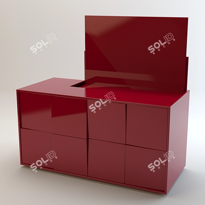 Contemporary TV Stand - WK Wohnen 3D model image 1