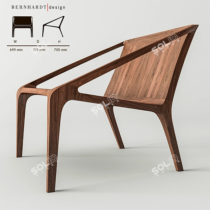 Bernhardt Loft Chair: Modern Design 3D model image 1