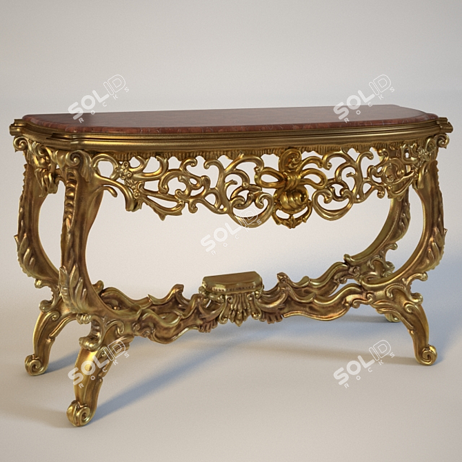Elegant Medea Console Table 3D model image 1