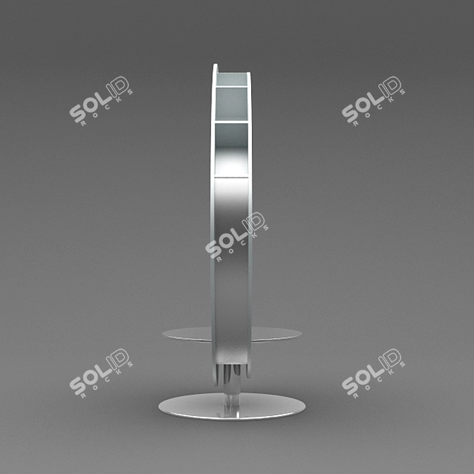 Modern TV Stand with Shelves 3D model image 2