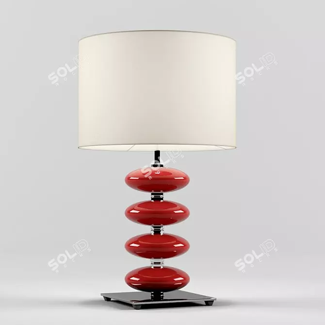 Modern Onyx Red Table Lamp 3D model image 1