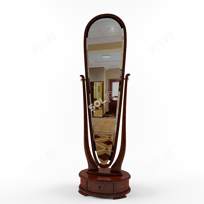 Volpi Melody Floor Mirror 3D model image 1