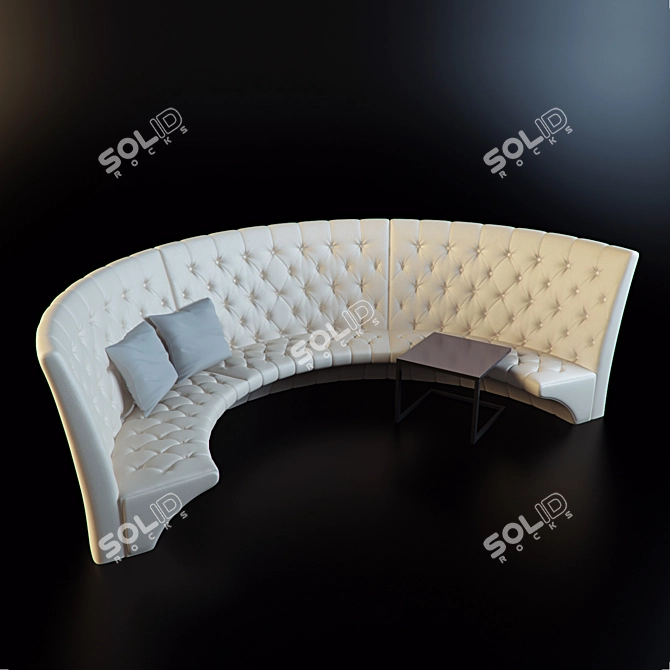 Elegant Niagara Sofa 3D model image 1