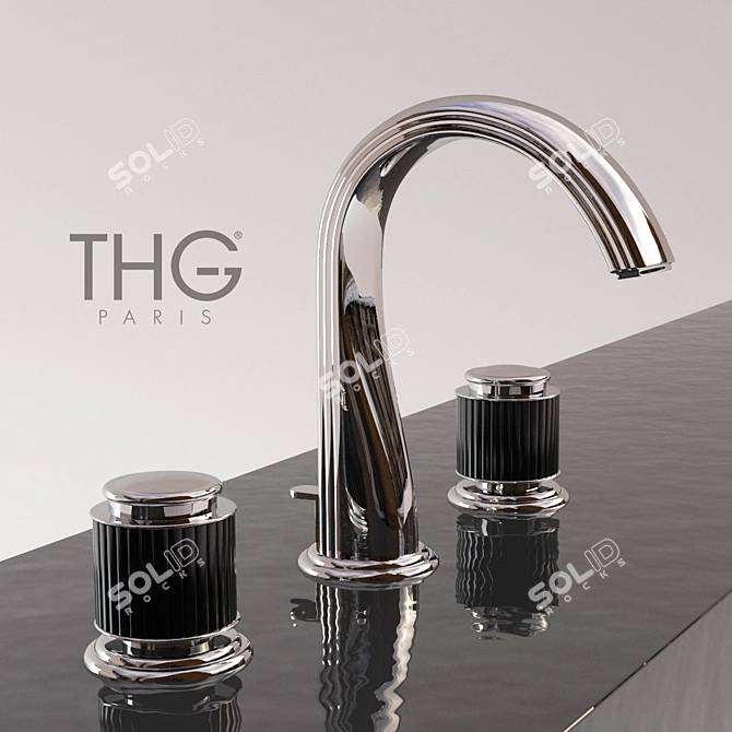 Black Onyx Mixer Set: THG Jaipur Collection 3D model image 1