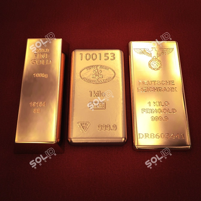 Golden Treasury: National, European, and Reich Gold 3D model image 1