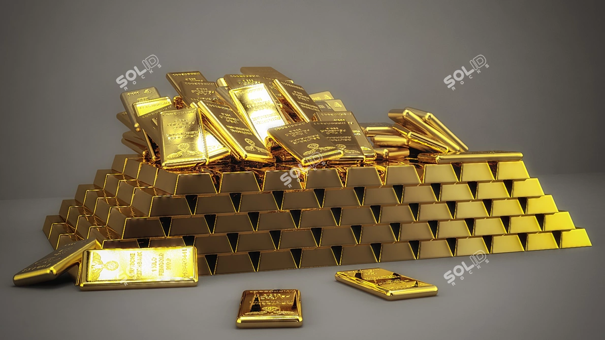 Golden Treasury: National, European, and Reich Gold 3D model image 3