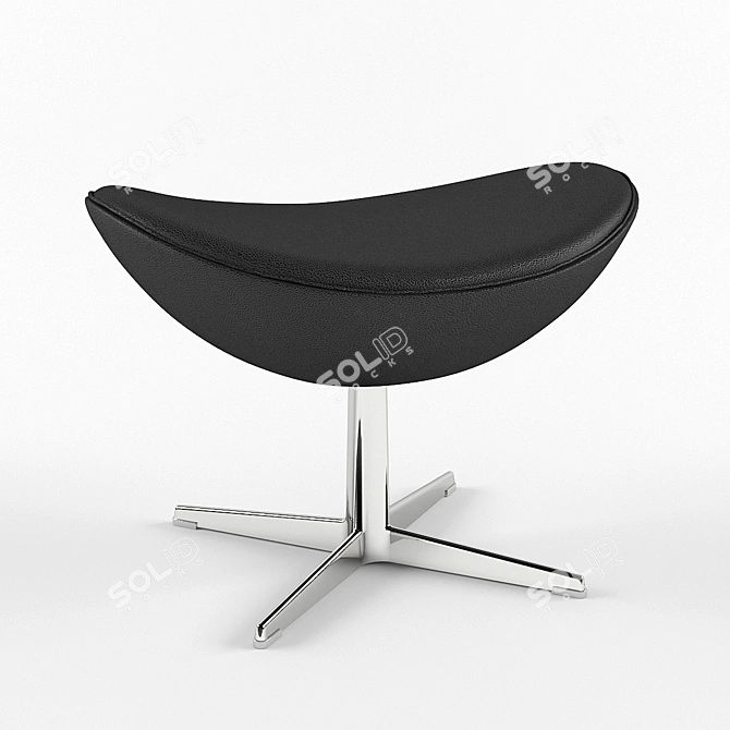 Cozy Rest: Footstool for Egg Chair 3D model image 1