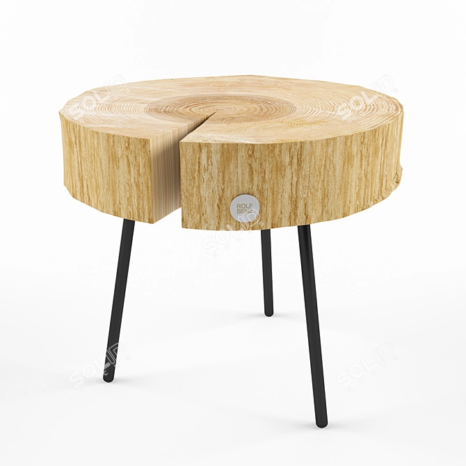 Elegant Wood Table: Rolf Benz 8480 3D model image 1