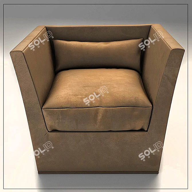 Title: Meridiani Quinn: Italian Small Armchair 3D model image 1