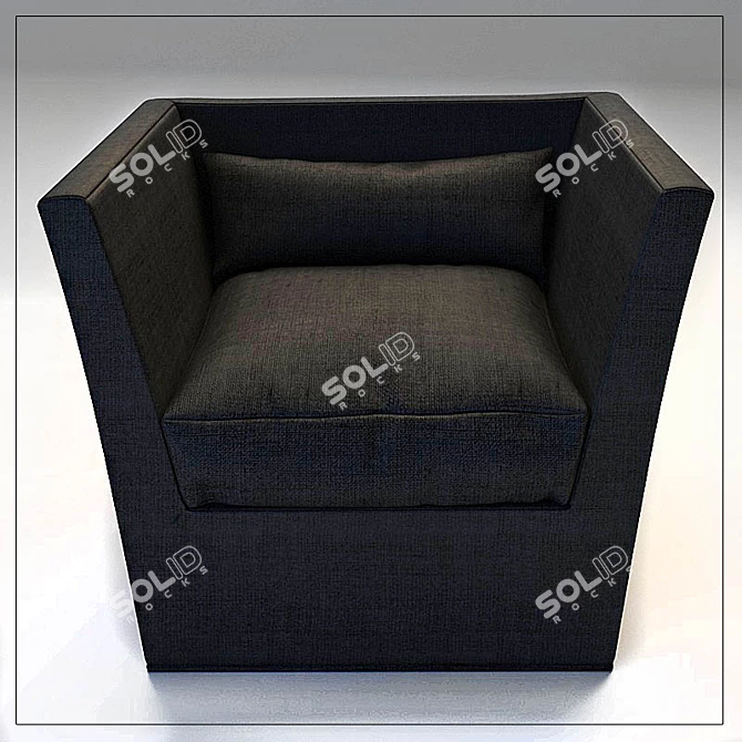 Title: Meridiani Quinn: Italian Small Armchair 3D model image 2